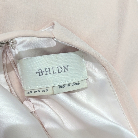 Anthropologie BHLDN Alana Maxi Dress Donna Morgan Chiffon Pale Pink Sz 2 $230 - Picture 5 of 5